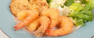 Serving of Panko Fried Shrimp