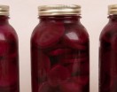 Jars of Homemade Pickled Beets