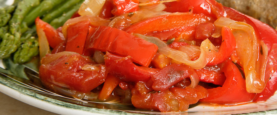 Italian Stewed Bell Peppers and Onions Recipe