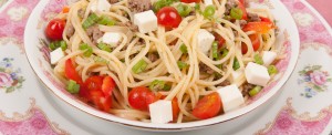 Spaghetti with Ground Beef and Fresh Tomatoes
