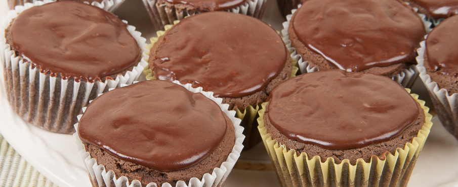 Glazed Chocolate Cupcakes