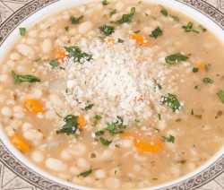 White Bean & Barley Soup With Cheese