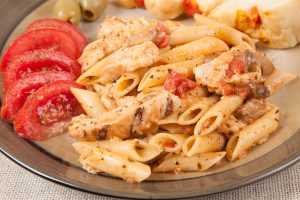 Pasta Margherita with Grilled Chicken