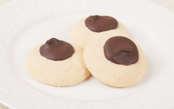 Homemade Chocolate Filled Thumbprint Cookies